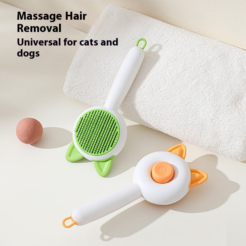Pet Brush Cat Comb Self Cleaning Pet Hair Remover Brush